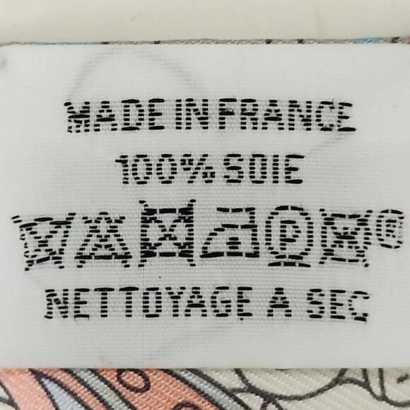 Auth HERMES Twilly 063900S Orange White Multi Silk - Scarf - Picture 4 of 6